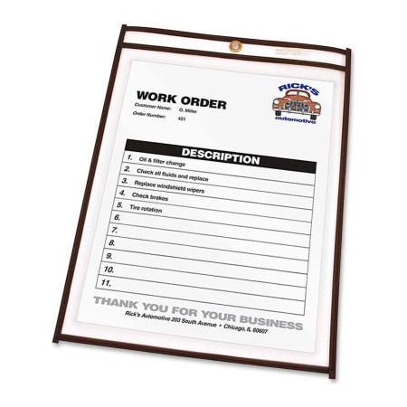 C-Line Products C-Line Products Shop Ticket Holders, Stitched, Both Sides Clear, 8 1/2 x 11, 25/BX 46911